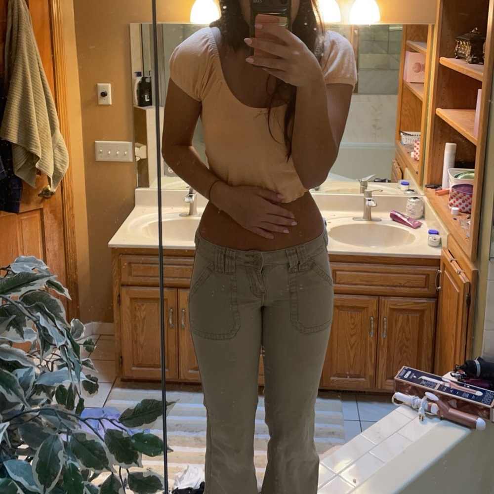Aeropostale size S(0) cargo tan low wasted straight leg jeans